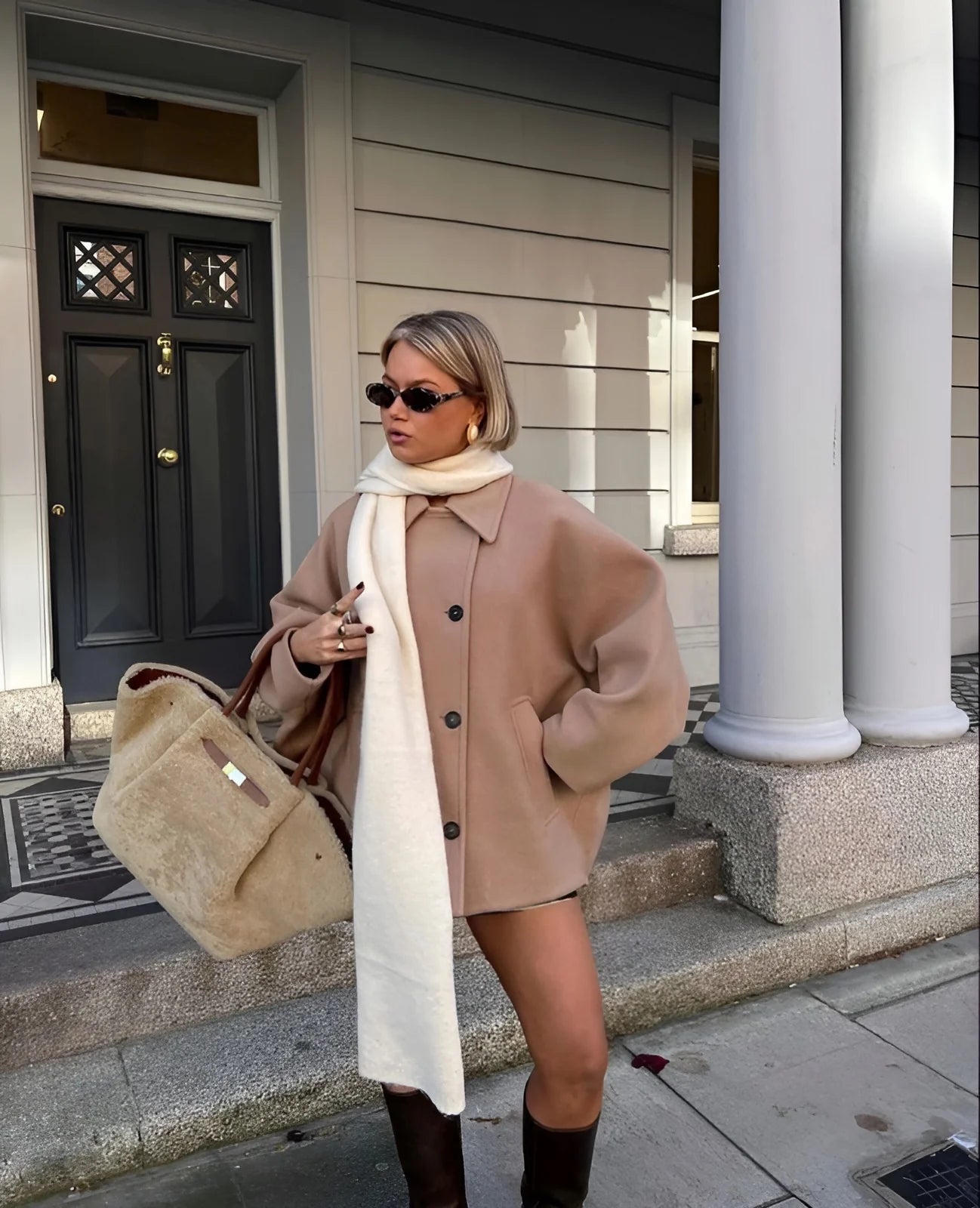 Lizzy - Abrigo de lana Elegante Versátil Oversize