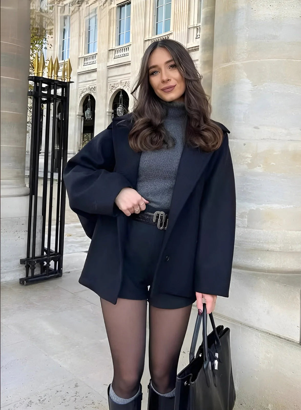 Lizzy - Abrigo de lana Elegante Versátil Oversize
