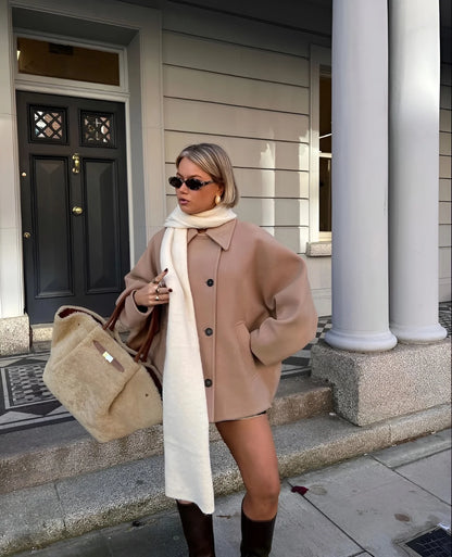 Lizzy - Abrigo de lana Elegante Versátil Oversize